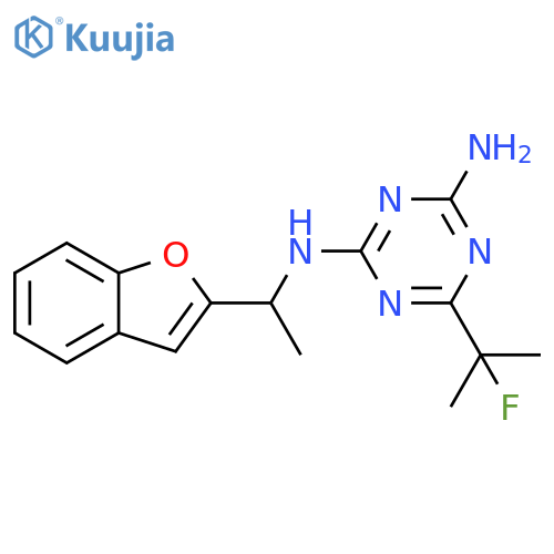 1,3,5-Triazine-2,4-diamine,N-[1-(2-benzofuranyl)ethyl]-6-(1-fluoro-1-methylethyl)- structure