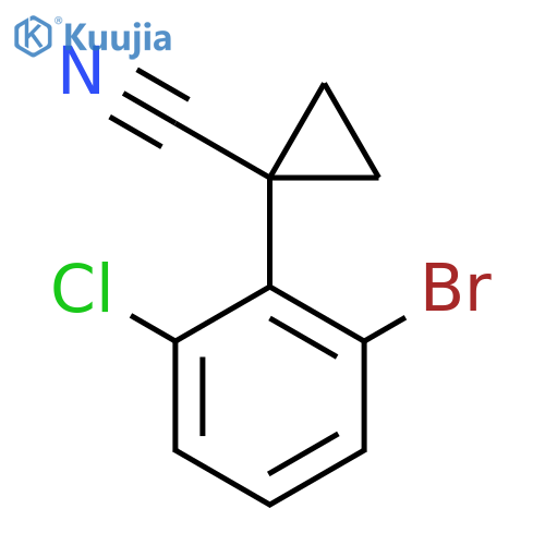 1-(2-bromo-6-chlorophenyl)cyclopropane-1-carbonitrile structure