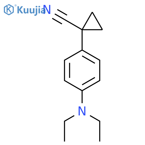 1-4-(diethylamino)phenylcyclopropane-1-carbonitrile structure