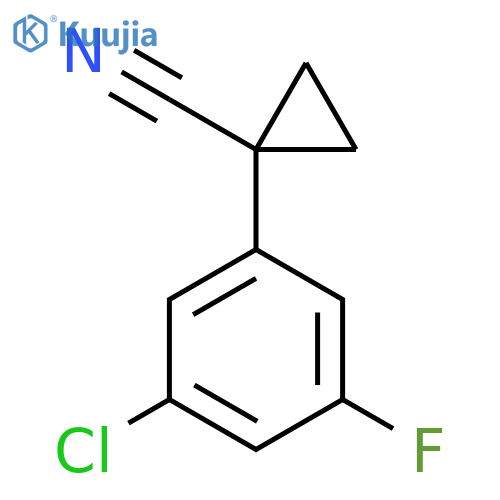 1-(3-Chloro-5-fluorophenyl)cyclopropane-1-carbonitrile structure