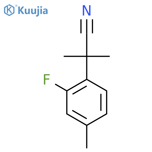 2-(2-fluoro-4-methylphenyl)-2-methylpropanenitrile structure