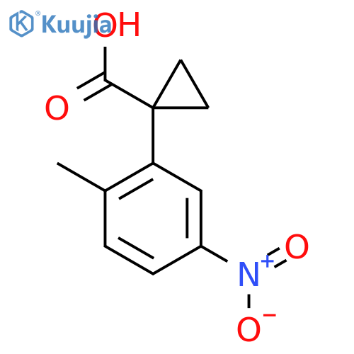 1-(2-Methyl-5-nitrophenyl)cyclopropane-1-carboxylic acid structure
