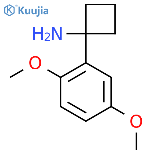 1-(2,5-dimethoxyphenyl)cyclobutan-1-amine structure