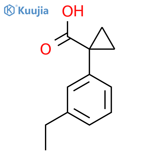 1-(3-ethylphenyl)cyclopropane-1-carboxylic acid structure