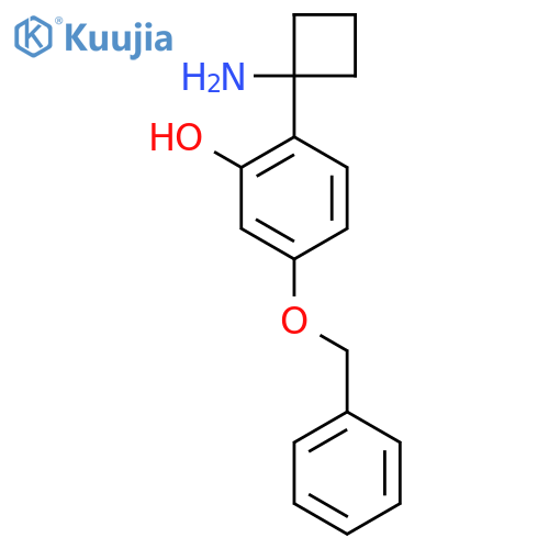 2-(1-aminocyclobutyl)-5-(benzyloxy)phenol structure