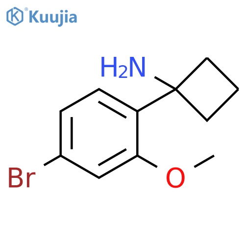 1-(4-bromo-2-methoxyphenyl)cyclobutan-1-amine structure