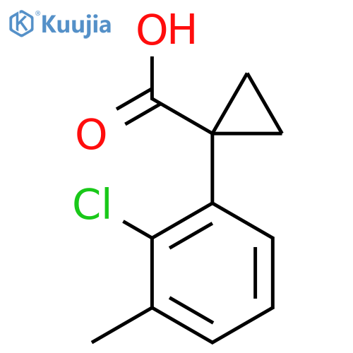 1-(2-chloro-3-methylphenyl)cyclopropane-1-carboxylic acid structure