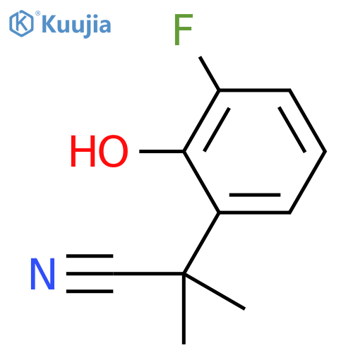 Benzeneacetonitrile, 3-fluoro-2-hydroxy-α,α-dimethyl- structure