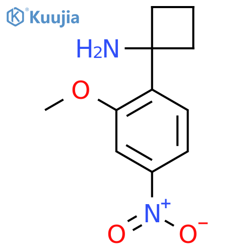 1-(2-methoxy-4-nitrophenyl)cyclobutan-1-amine structure