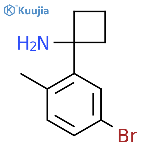 1-(5-bromo-2-methylphenyl)cyclobutan-1-amine structure