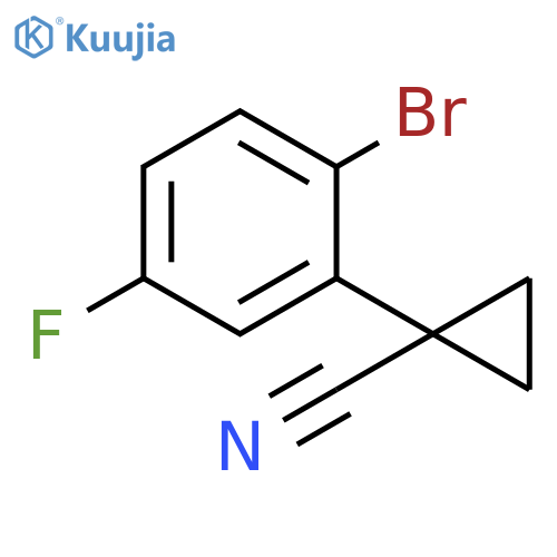 1-(2-bromo-5-fluorophenyl)cyclopropane-1-carbonitrile structure