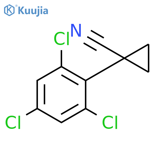1-(2,4,6-trichlorophenyl)cyclopropane-1-carbonitrile structure