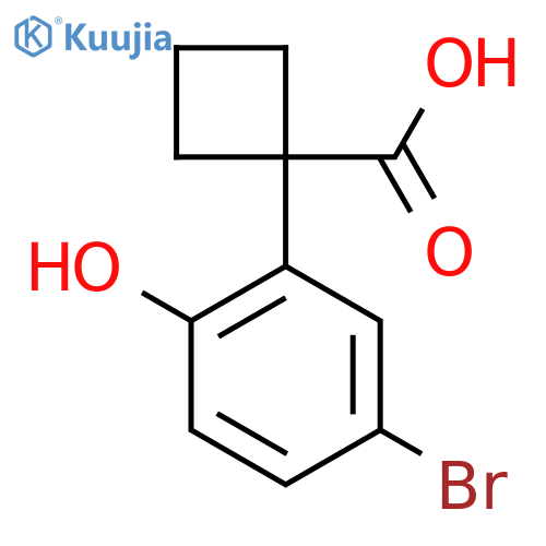1-(5-bromo-2-hydroxyphenyl)cyclobutane-1-carboxylic acid structure