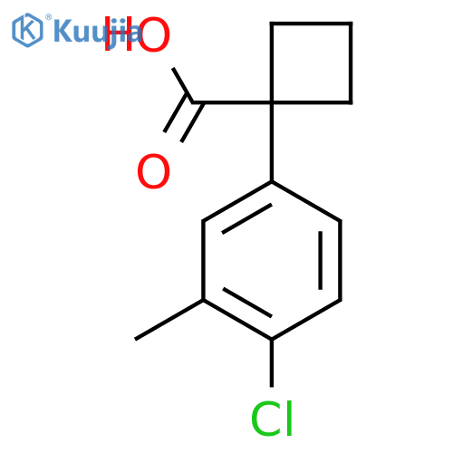 1-(4-chloro-3-methylphenyl)cyclobutane-1-carboxylic acid structure