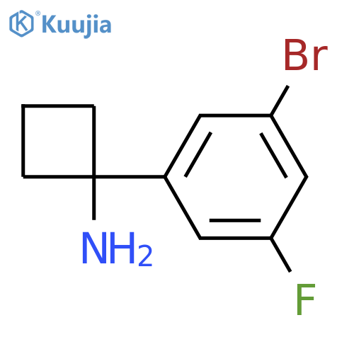1-(3-bromo-5-fluorophenyl)cyclobutan-1-amine structure