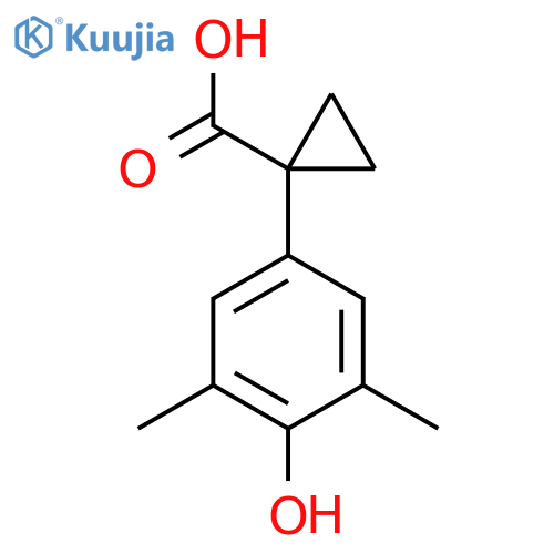 1-(4-Hydroxy-3,5-dimethylphenyl)cyclopropane-1-carboxylic acid structure