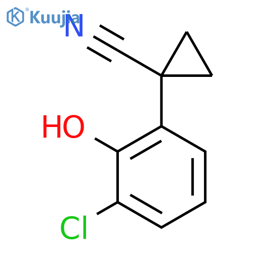 1-(3-chloro-2-hydroxyphenyl)cyclopropane-1-carbonitrile structure