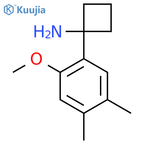 1-(2-methoxy-4,5-dimethylphenyl)cyclobutan-1-amine structure