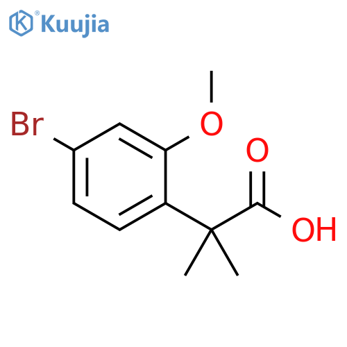 2-(4-bromo-2-methoxyphenyl)-2-methylpropanoic acid structure