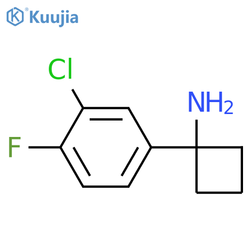 1-(3-chloro-4-fluorophenyl)cyclobutan-1-amine structure