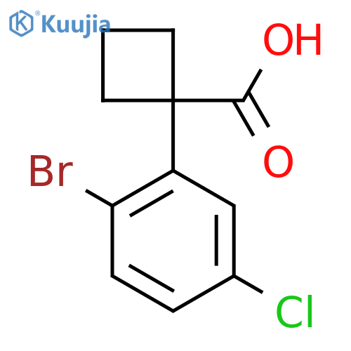 1-(2-bromo-5-chlorophenyl)cyclobutane-1-carboxylic acid structure