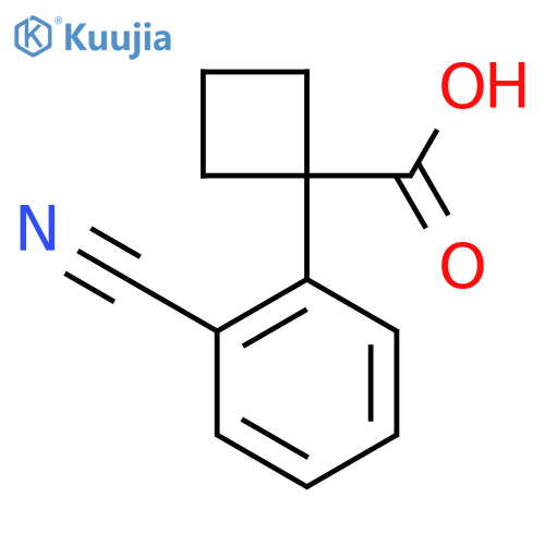 1-(2-cyanophenyl)cyclobutane-1-carboxylic acid structure