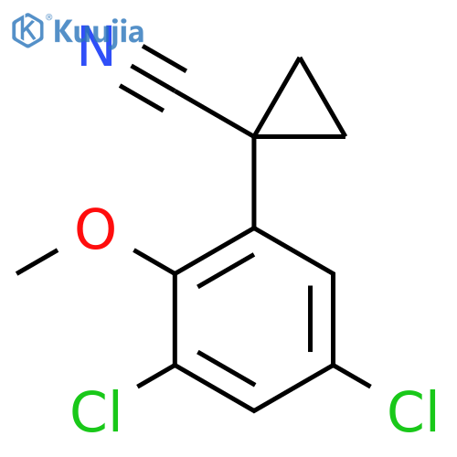 1-(3,5-dichloro-2-methoxyphenyl)cyclopropane-1-carbonitrile structure