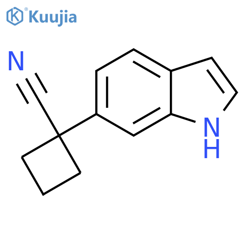 1-(1H-indol-6-yl)cyclobutane-1-carbonitrile structure
