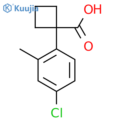 1-(4-chloro-2-methylphenyl)cyclobutane-1-carboxylic acid structure
