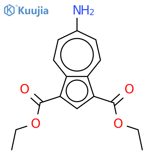 1,3-Azulenedicarboxylicacid, 6-amino-, 1,3-diethyl ester structure