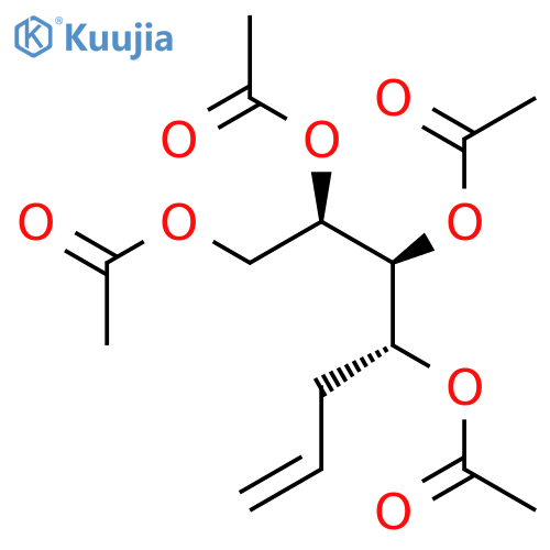D-ARABINO-HEPT-1-ENITOL, 1,2,3-TRIDEOXY-, TETRAACETATE structure