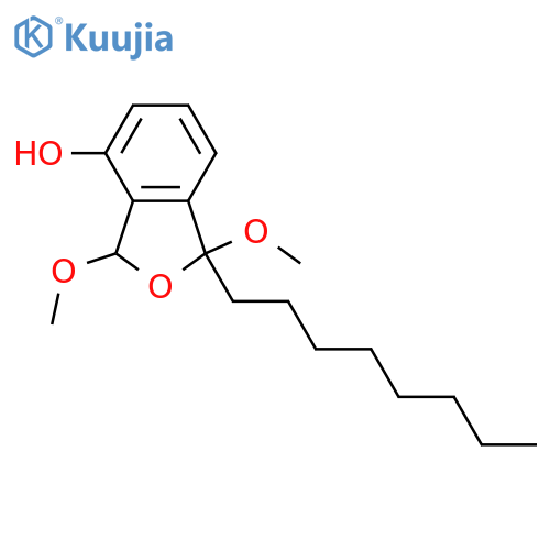 1,3-Dihydro-1,3-dimethoxy-1-octyl-4-isobenzofuranol; (1R*,3S*)-form structure