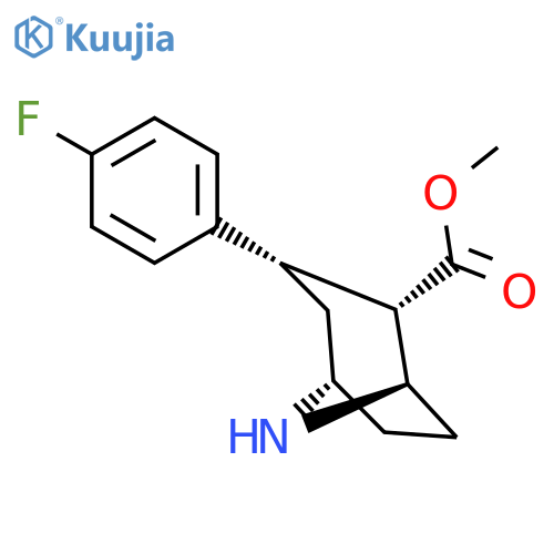 8-Azabicyclo[3.2.1]octane-2-carboxylicacid, 3-(4-fluorophenyl)-, methyl ester, [1S-(exo,exo)]- (9CI) structure