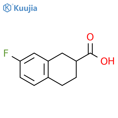 7-fluoro-1,2,3,4-tetrahydronaphthalene-2-carboxylic acid structure