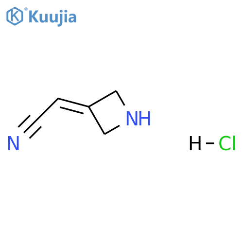 2-(azetidin-3-ylidene)acetonitrile;hydrochloride structure