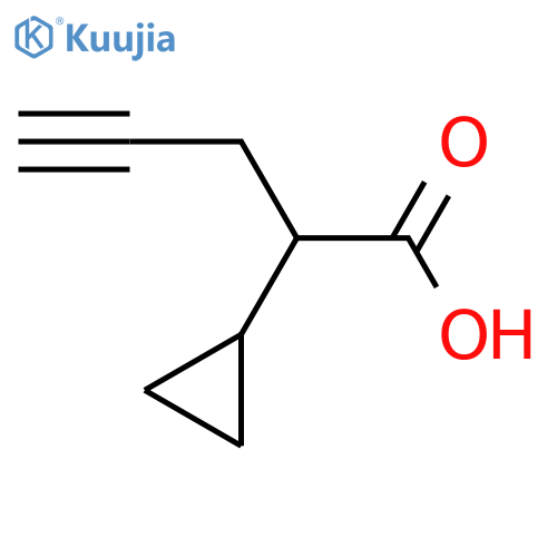 2-Cyclopropylpent-4-ynoic acid structure