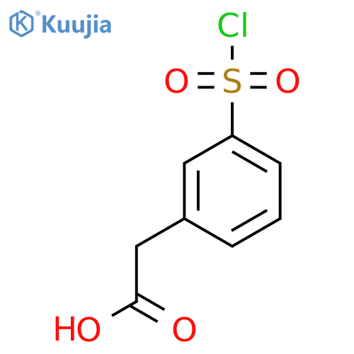 2-3-(chlorosulfonyl)phenylacetic acid structure
