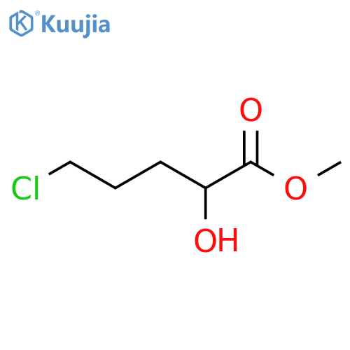 Pentanoic acid, 5-chloro-2-hydroxy-, methyl ester structure