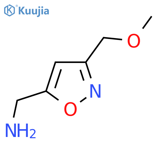 3-(methoxymethyl)-1,2-oxazol-5-ylmethanamine structure