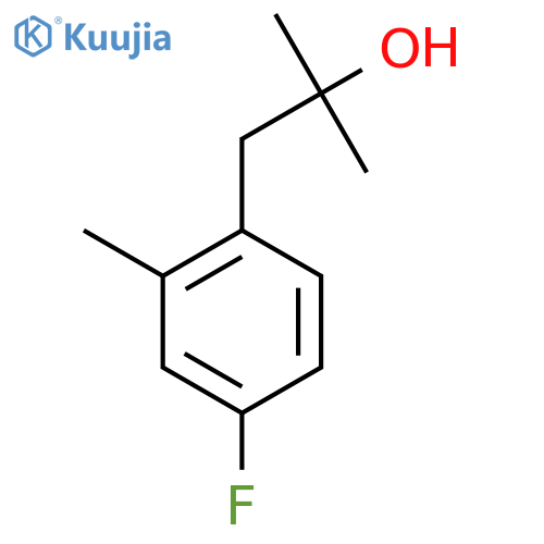 1-(4-fluoro-2-methylphenyl)-2-methylpropan-2-ol structure