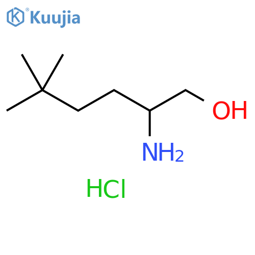 2-amino-5,5-dimethylhexan-1-ol hydrochloride structure