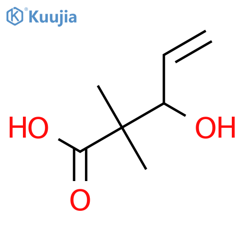3-Hydroxy-2,2-dimethylpent-4-enoic acid structure