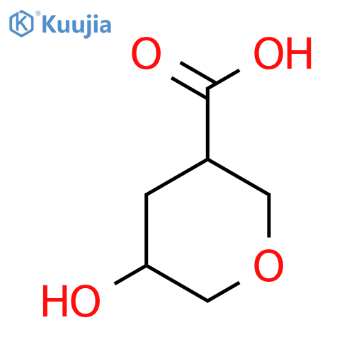 5-hydroxytetrahydro-2H-pyran-3-carboxylic acid structure