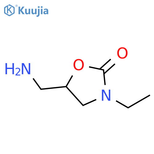 5-(aminomethyl)-3-ethyl-1,3-oxazolidin-2-one structure