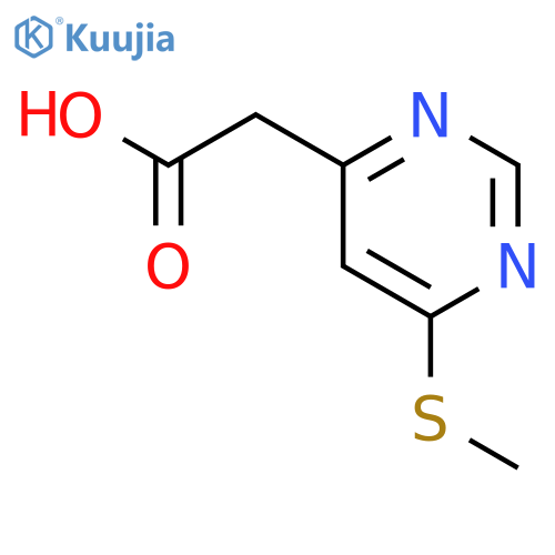 2-(6-(Methylthio)pyrimidin-4-yl)acetic acid structure