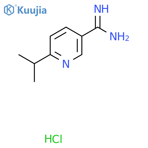 6-(propan-2-yl)pyridine-3-carboximidamide hydrochloride structure