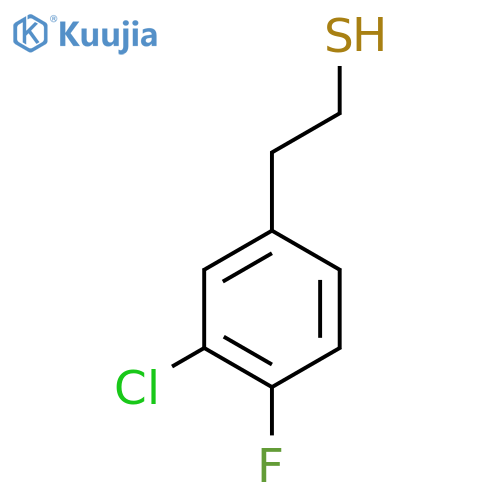 2-(3-chloro-4-fluorophenyl)ethane-1-thiol structure