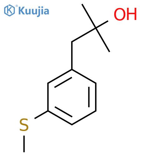 2-methyl-1-3-(methylsulfanyl)phenylpropan-2-ol structure