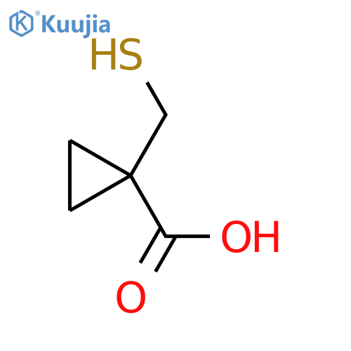 1-(Sulfanylmethyl)cyclopropane-1-carboxylic acid structure
