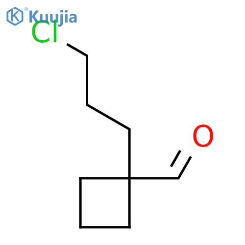 1-(3-Chloropropyl)cyclobutane-1-carbaldehyde structure